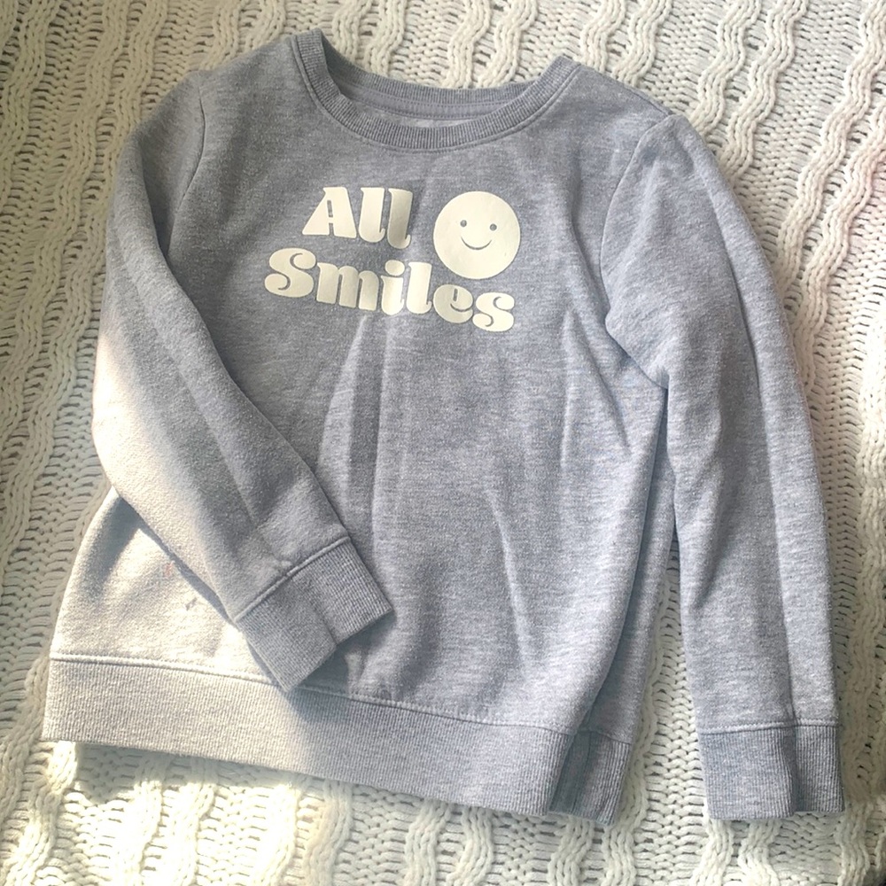 Cat and Jack “all smiles” kids sweatshirt 5t